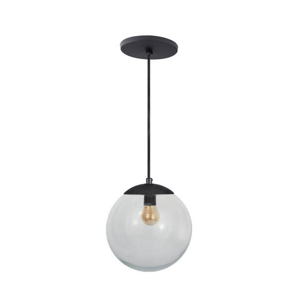 Pendente Globo Esfera de Vidro Cristal 20cm - PRETO Pendente Globo Esfera de Vidro Cristal 20cm - PRETO