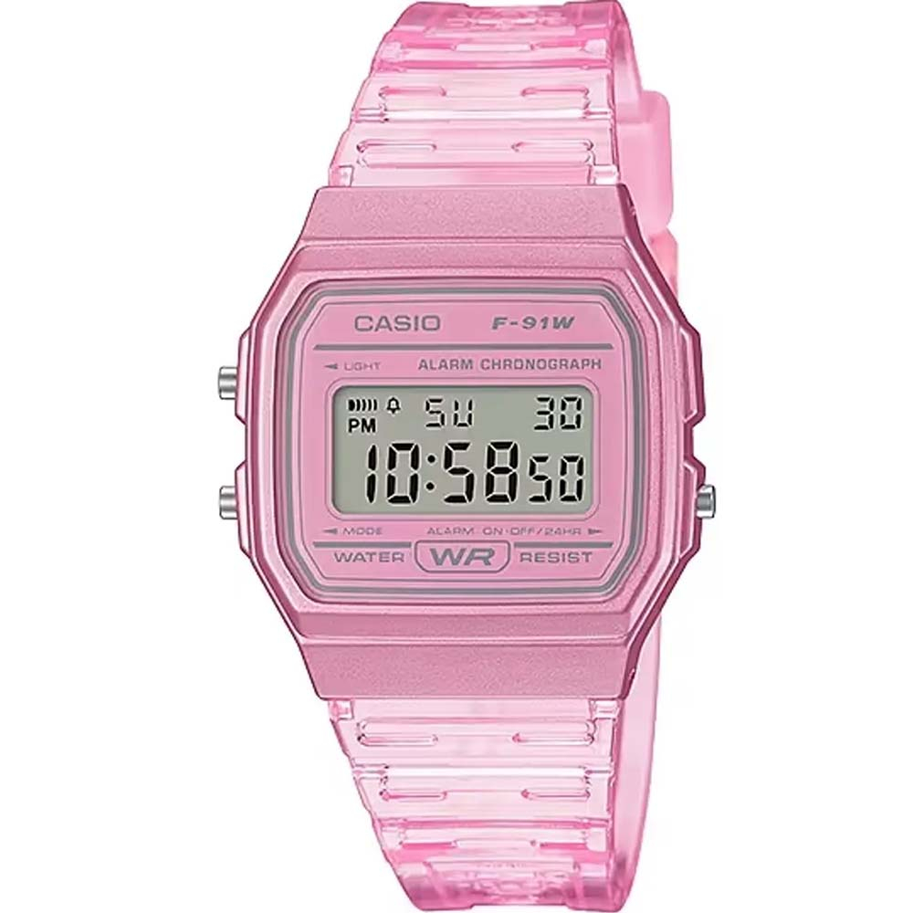 Relógio Casio Digital Feminino Rosa F-91WS-4DF Relógio Casio Digital Feminino Rosa F-91WS-4DF