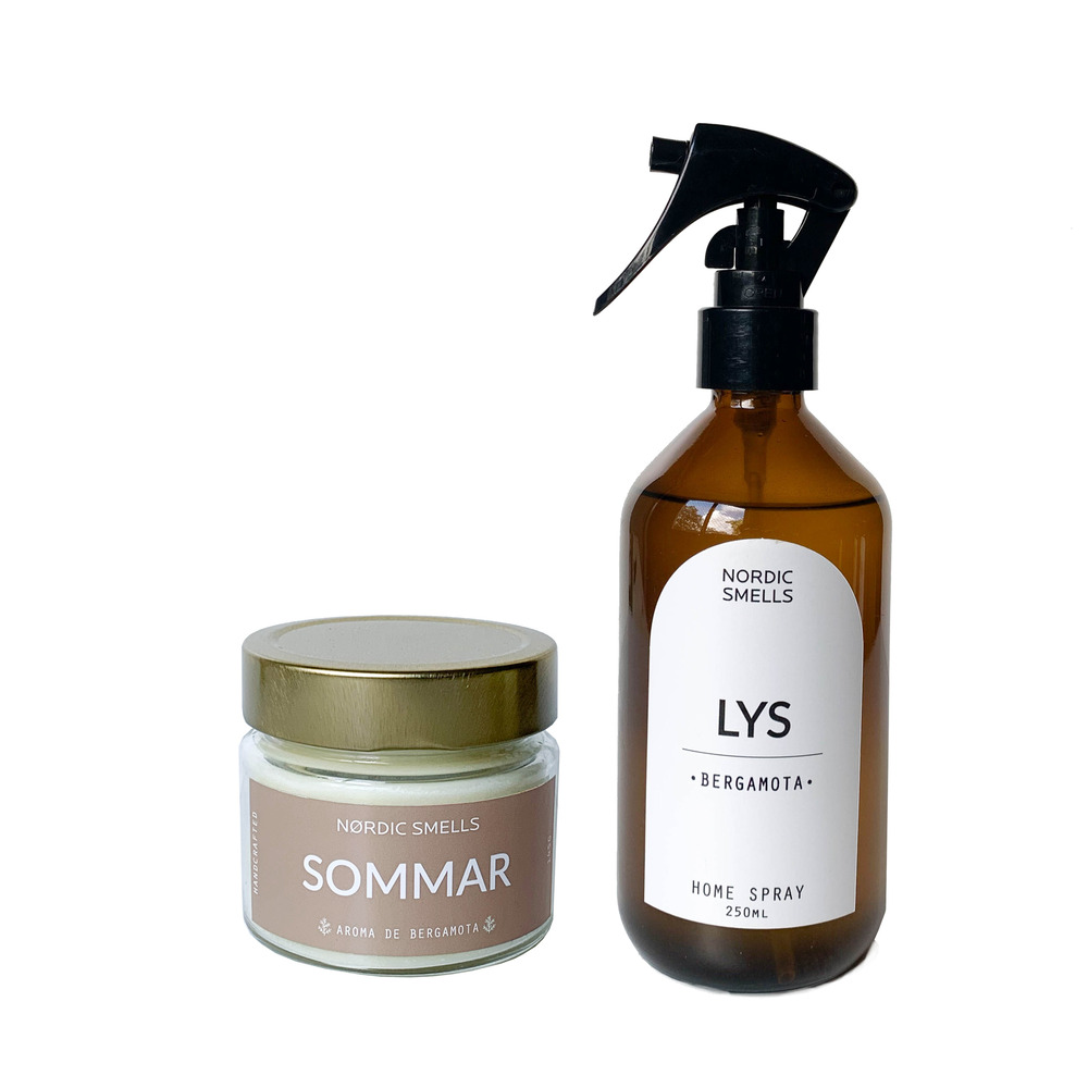 Kit Combo Vela Aromática e Aromatizador de Ambiente de Bergamota Kit Combo Vela Aromática e Aromatizador de Ambiente de Bergamota
