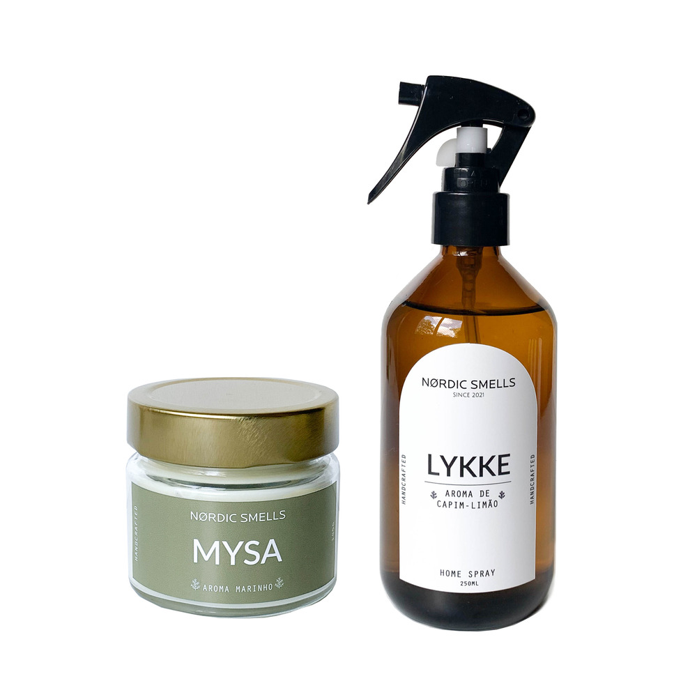 Kit Combo Vela Aromática com Aroma Marinho e Aromatizador de Ambiente de Capim-limão Kit Combo Vela Aromática com Aroma Marinho e Aromatizador de Ambiente de Capim-limão