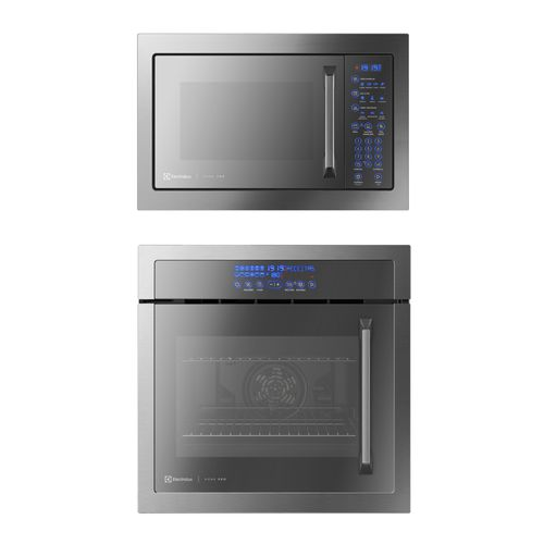 Torre de Cocção com Micro-ondas Electrolux 34L Inox Home Pro (MX43T) + Forno Elétrico Electrolux 80L Inox Home Pro (OE9XT) - 220V Torre de Cocção com Micro-ondas Electrolux 34L Inox Home Pro (MX43T) + Forno Elétrico Electrolux 80L Inox Home Pro (OE9XT) - 220V