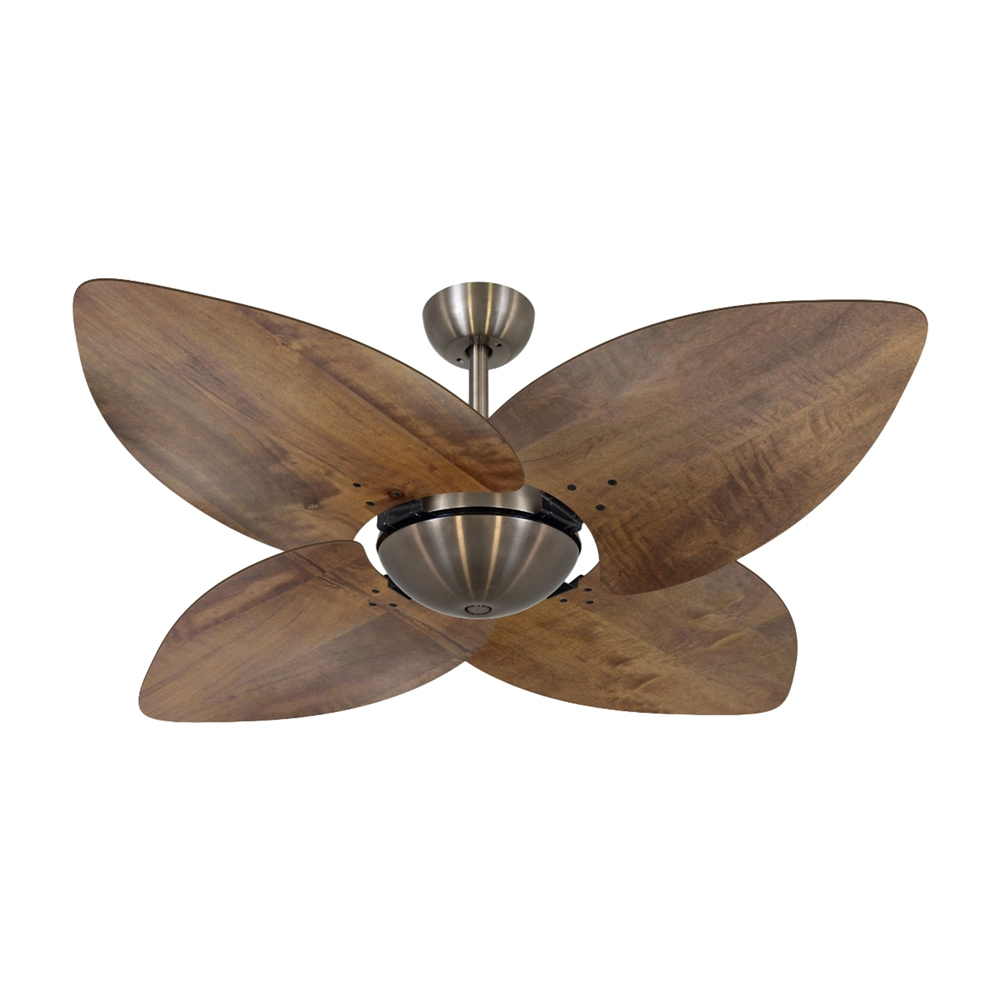 Ventilador de Teto Kovalski Bronze Office 4 Pás Rádica Imbuia 220V Ventilador de Teto Kovalski Bronze Office 4 Pás Rádica Imbuia 220V