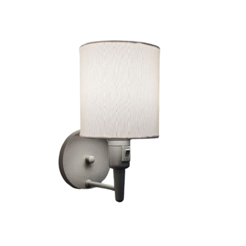 Arandela Cone Md-2030 Cinza Cúpula em Tecido Branco Arandela Cone Md-2030 Cinza Cúpula em Tecido Branco