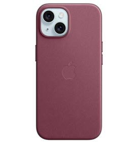 Capa para iPhone 15 de Tecido FineWoven com MagSafe Vermelho-amora - Apple - MT3E3ZM/A