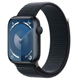Apple Watch Series 9 (GPS 45 mm) Caixa Meia-noite em Alumínio com Pulseira Loop Esportiva Meia-noite