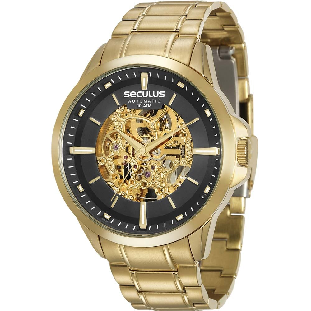 Relógio Seculus Masculino Automático Esqueleto 20552GPSVDA1 Relógio Seculus Masculino Automático Esqueleto 20552GPSVDA1