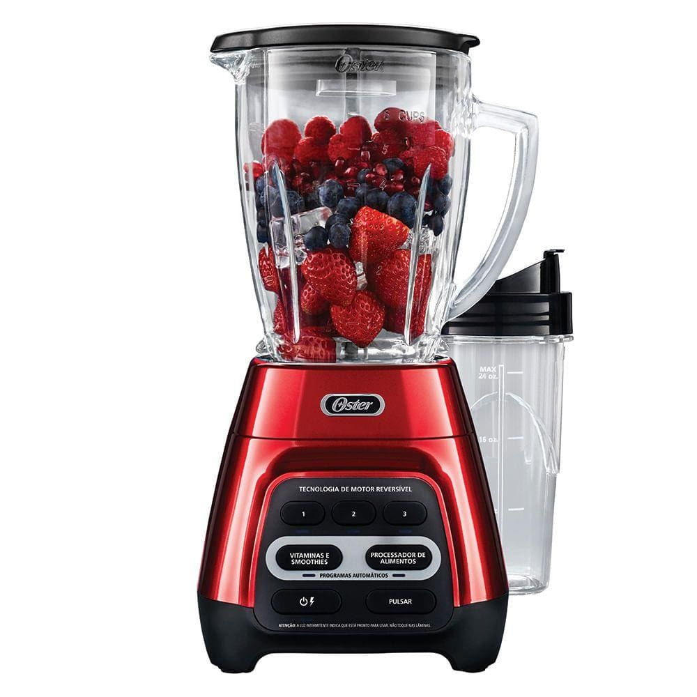 Liquidificador Reversível Oster Vermelho com Blend N Go - 220V - 220V