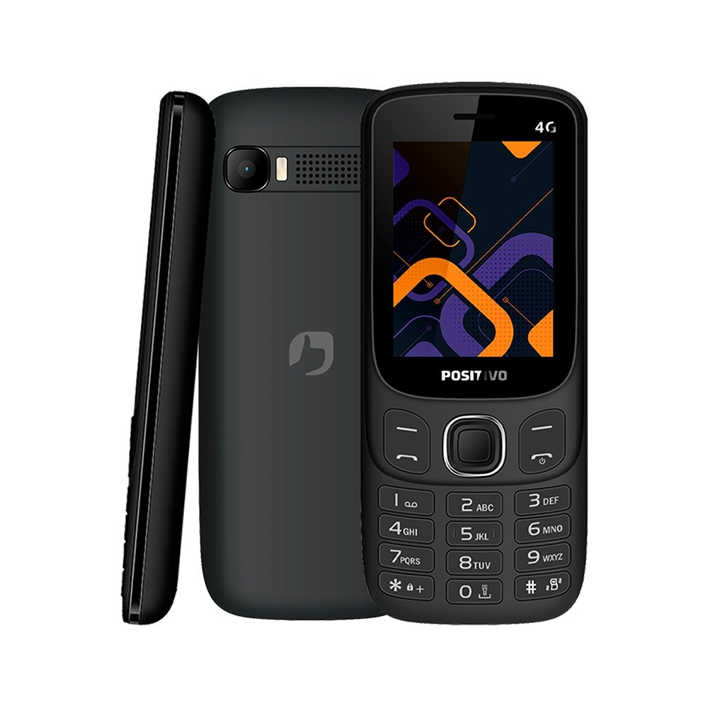 Telefone Celular Positivo P41, 2.4", Dual Chip, Preto