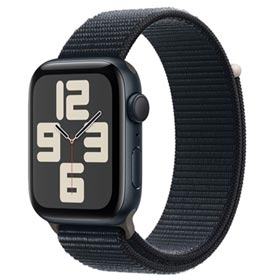 Apple Watch SE (GPS 44 mm) Caixa Meia-noite de Alumínio Pulseira Loop Esportiva Meia-noite