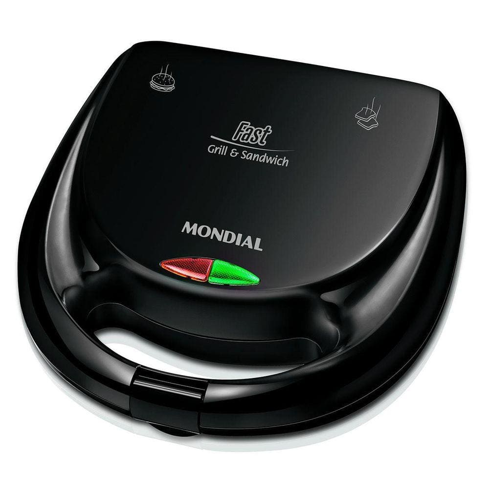 Sanduicheira Mondial Fast Grill Sandwich S-12 220V Preto - 220V Sanduicheira Mondial Fast Grill Sandwich S-12 220V Preto - 220V