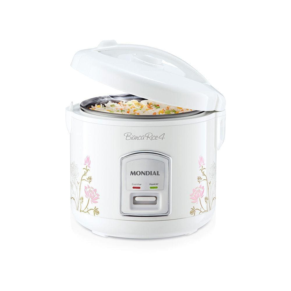 Panela de ARROZ Mondial Bianca Rice 4 - 5 Xicaras Branca 110V - 110V Panela de ARROZ Mondial Bianca Rice 4 - 5 Xicaras Branca 110V - 110V