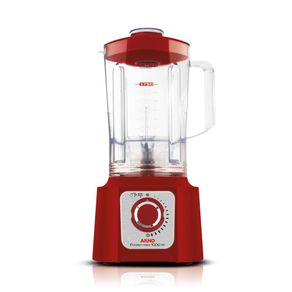 Liquidificador Arno LN54 Power Max | Copo de Plástico, 15 Velocidades + Pulsar, 1000W, Vermelho