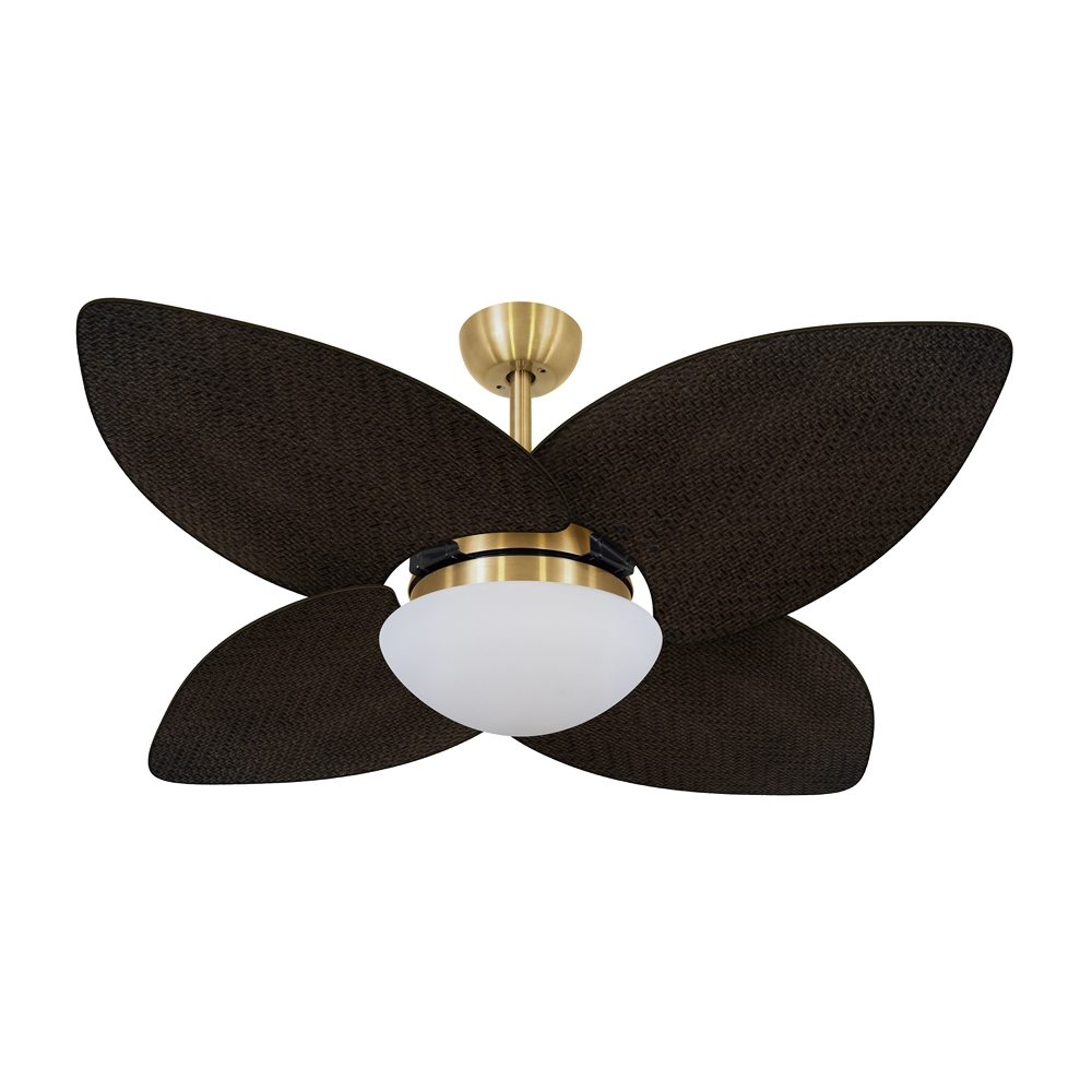 Ventilador de Teto Kovalski Dourado 4 Pás Palmae Tabaco 127V com Controle Ventilador de Teto Kovalski Dourado 4 Pás Palmae Tabaco 127V com Controle