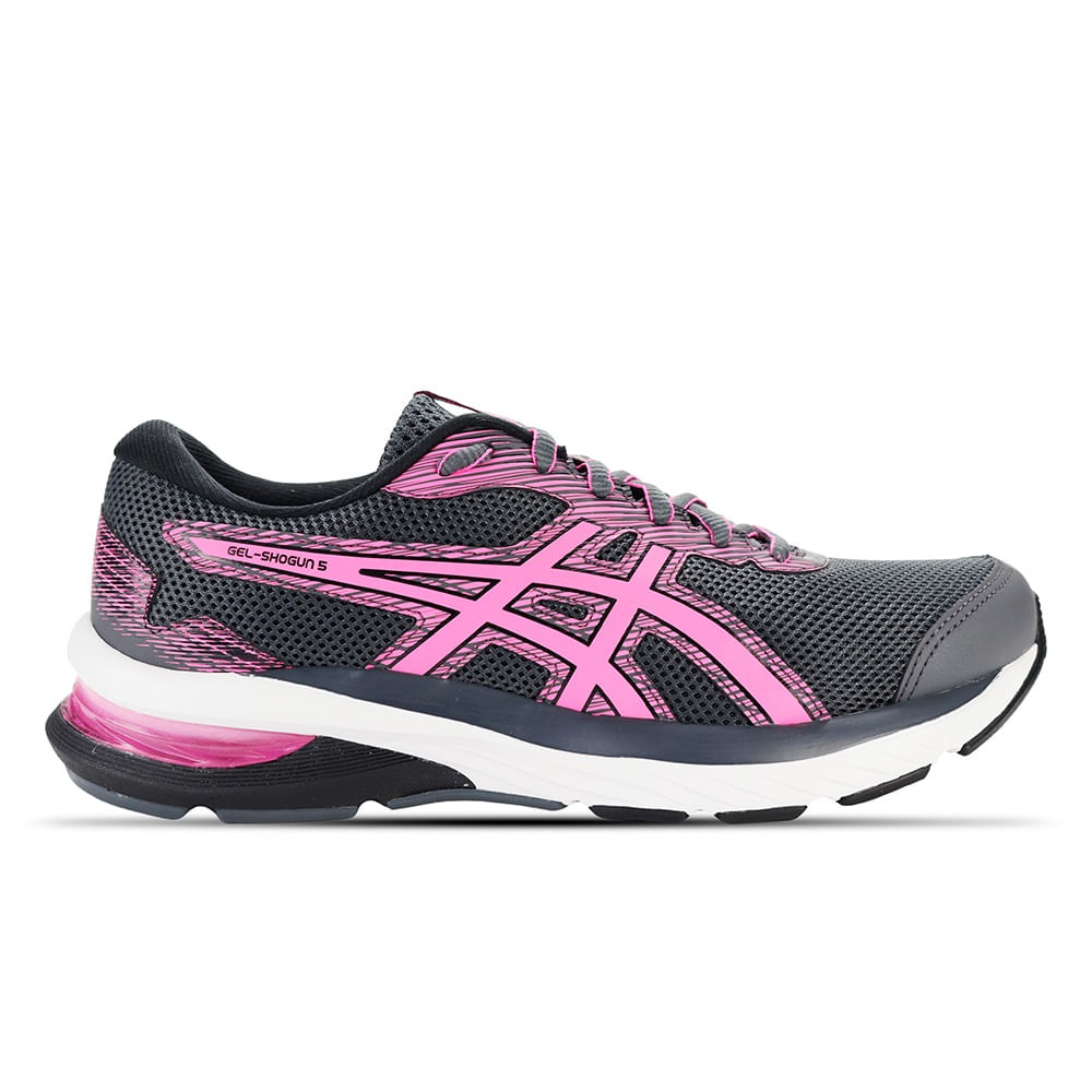 Tênis ASICS GEL-Shogun 5 - Feminino - Cinza e Rosa Tênis ASICS GEL-Shogun 5 - Feminino - Cinza e Rosa