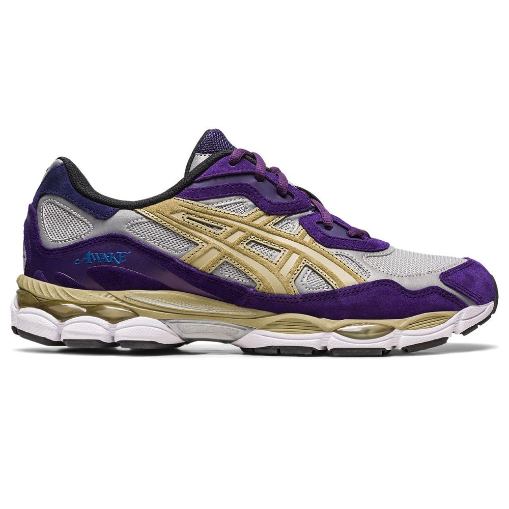 Tênis ASICS GEL-NYC x Awake - Unissex - Cinza e Roxo Tênis ASICS GEL-NYC x Awake - Unissex - Cinza e Roxo