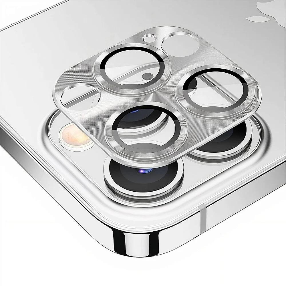 Protetor de Lente de Câmera de Alumínio para iPhone 12 Pro Max - Prata - Gshield