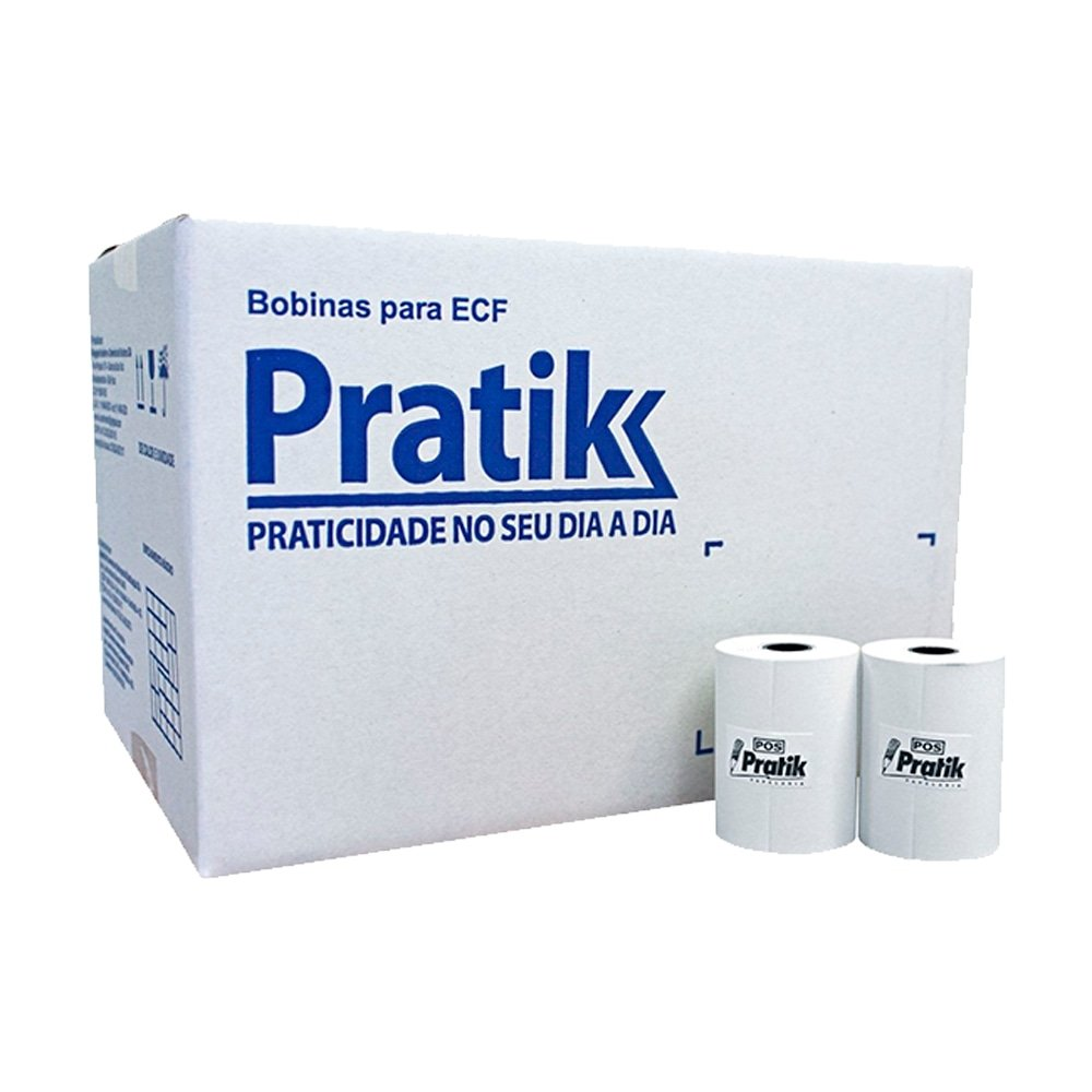 Bobina Pratik Papel Térmico Branco 44g 57mmx12m