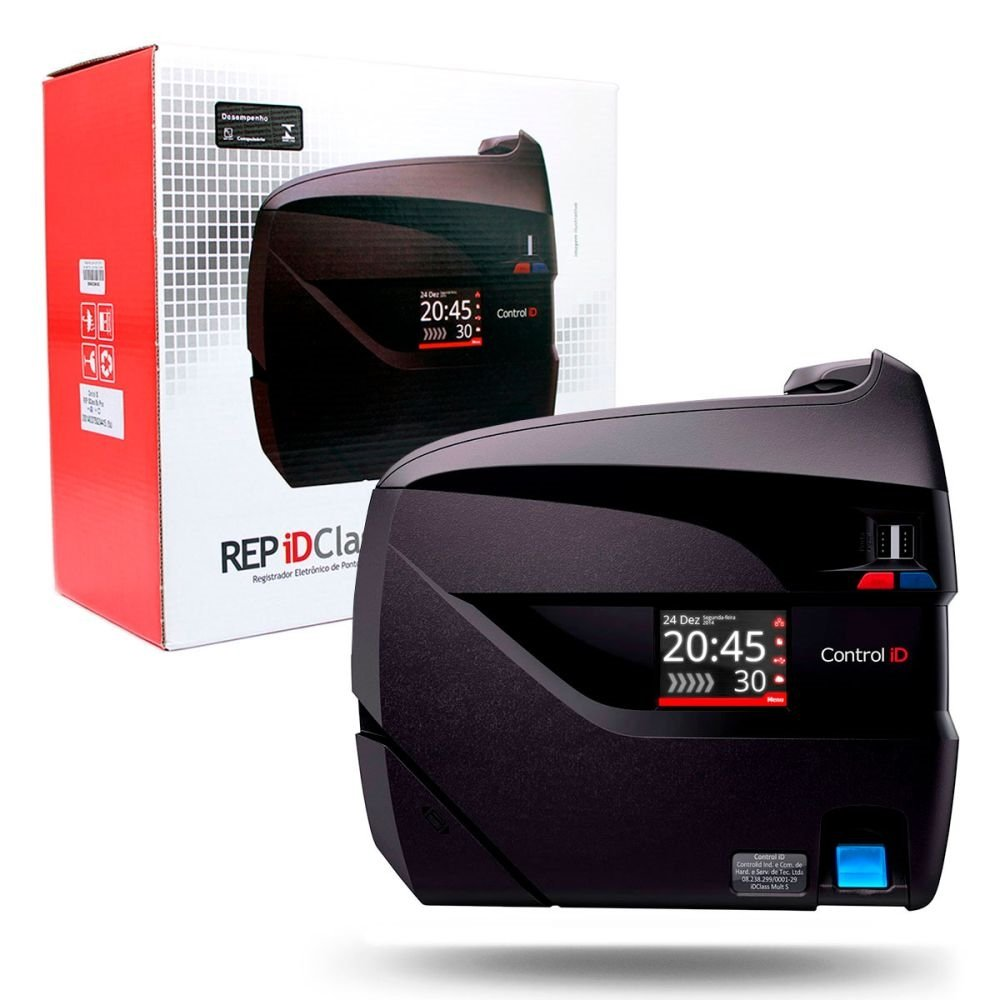 Relógio de Ponto Biométrico Control ID REP iDClass Bio, Ethernet, Guilhotina - Display Tou Relógio de Ponto Biométrico Control ID REP iDClass Bio, Ethernet, Guilhotina - Display Tou