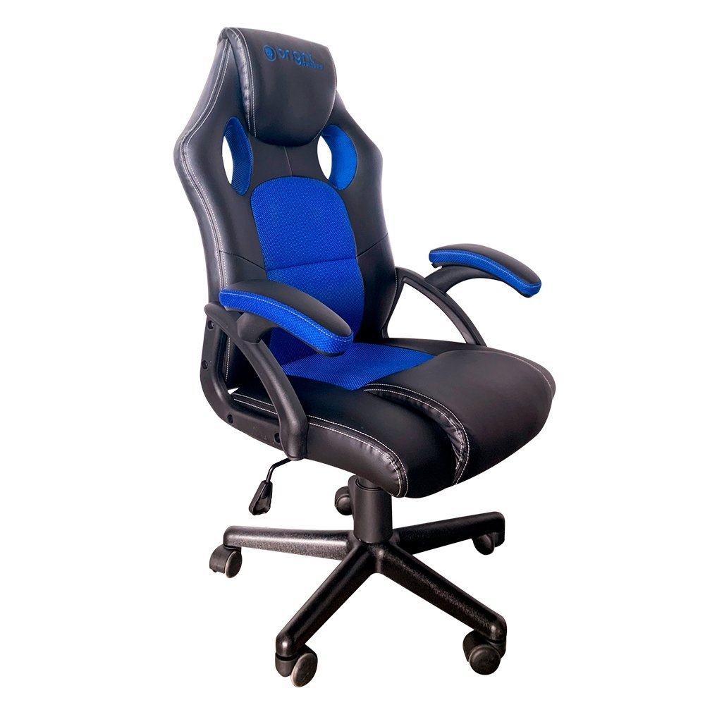 Cadeira Gamer Bright 601, Preto/Azul