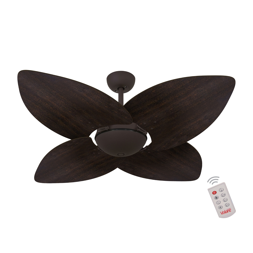 Ventilador de Teto Kovalski Marrom Texturizado Office 4 Pás Tabaco 220V com Controle Ventilador de Teto Kovalski Marrom Texturizado Office 4 Pás Tabaco 220V com Controle