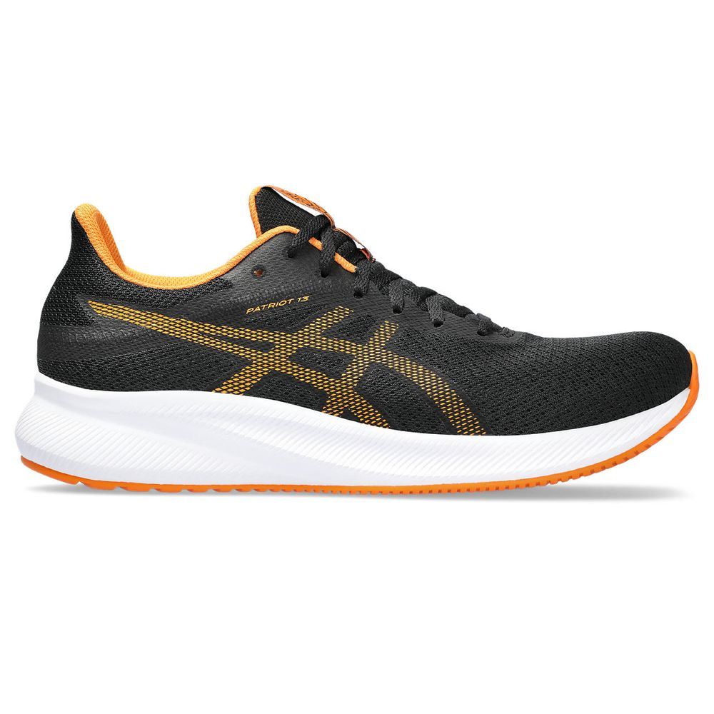 Tênis ASICS Patriot 13 - Masculino - Preto e Laranja Tênis ASICS Patriot 13 - Masculino - Preto e Laranja