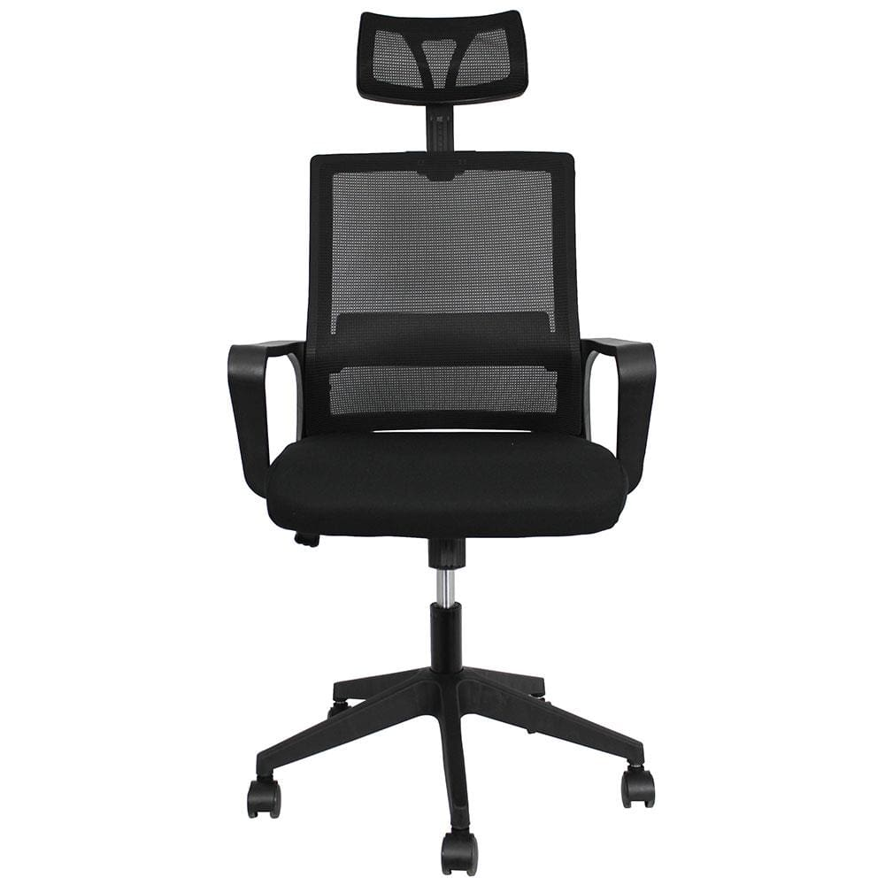 Cadeira de Escritório Giratória Conthey Presidente Sardenha com Regulagem de Altura, Apoio para os Braços e Mecanismo Relax - Preto Cadeira de Escritório Giratória Conthey Presidente Sardenha com Regulagem de Altura, Apoio para os Braços e Mecanismo Relax - Preto