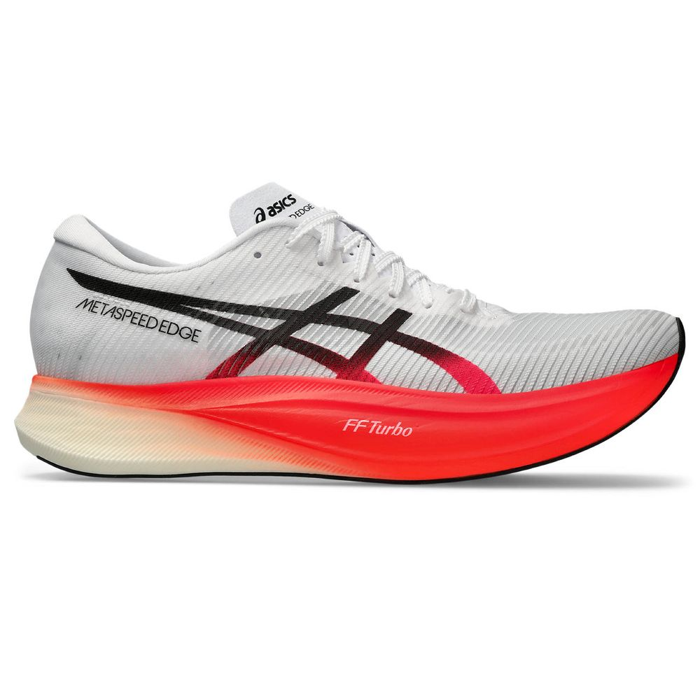 Tênis ASICS Metaspeed Edge+ - Unissex - Branco com Vermelho e Preto Tênis ASICS Metaspeed Edge+ - Unissex - Branco com Vermelho e Preto