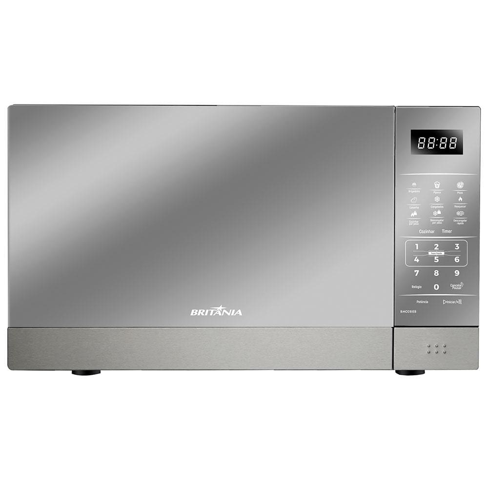 Forno de Micro-ondas Britânia BMO28IEB com Receitas Pré-Programadas - 28 L - 110V Forno de Micro-ondas Britânia BMO28IEB com Receitas Pré-Programadas - 28 L - 110V