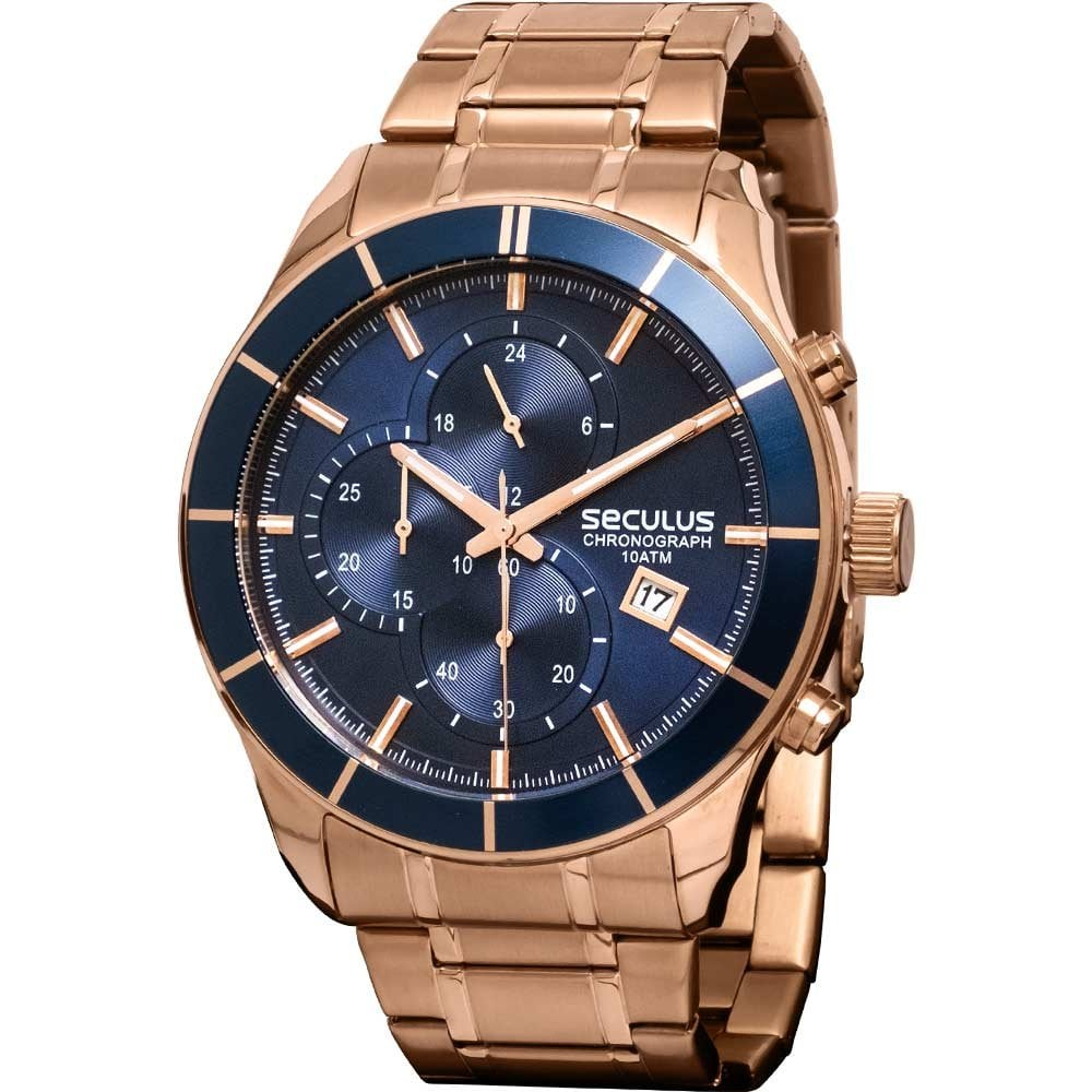 Relógio Seculus Masculino Cronógrafo 23600GPSVRA3 Relógio Seculus Masculino Cronógrafo 23600GPSVRA3