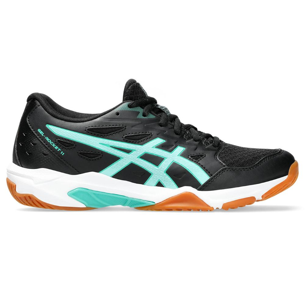Tênis ASICS GEL-Rocket 11 - Feminino - Preto/Azul Tênis ASICS GEL-Rocket 11 - Feminino - Preto/Azul