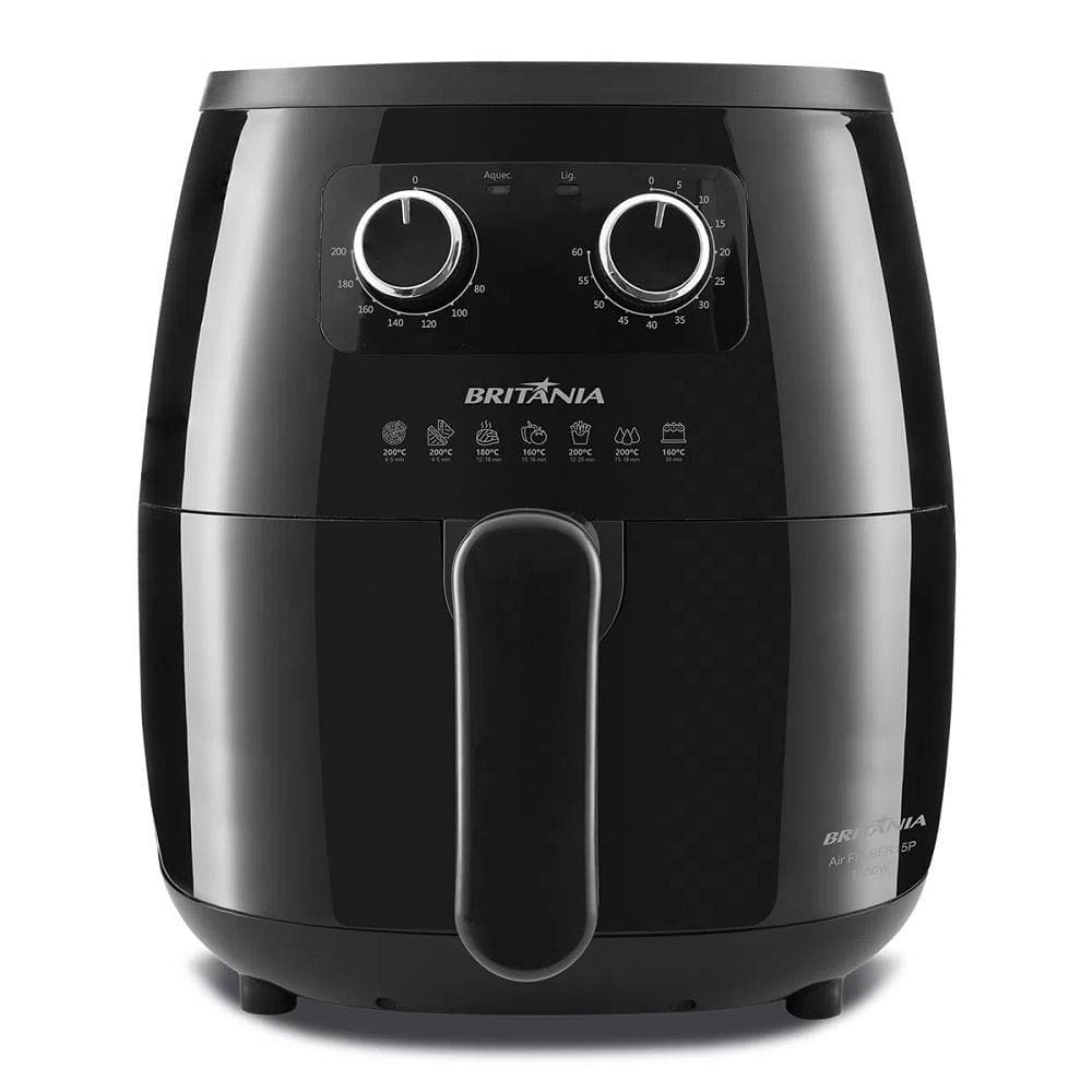 Fritadeira Air Fry Britânia 6 Litros Preta BFR15P 127 Volts - 110V Fritadeira Air Fry Britânia 6 Litros Preta BFR15P 127 Volts - 110V