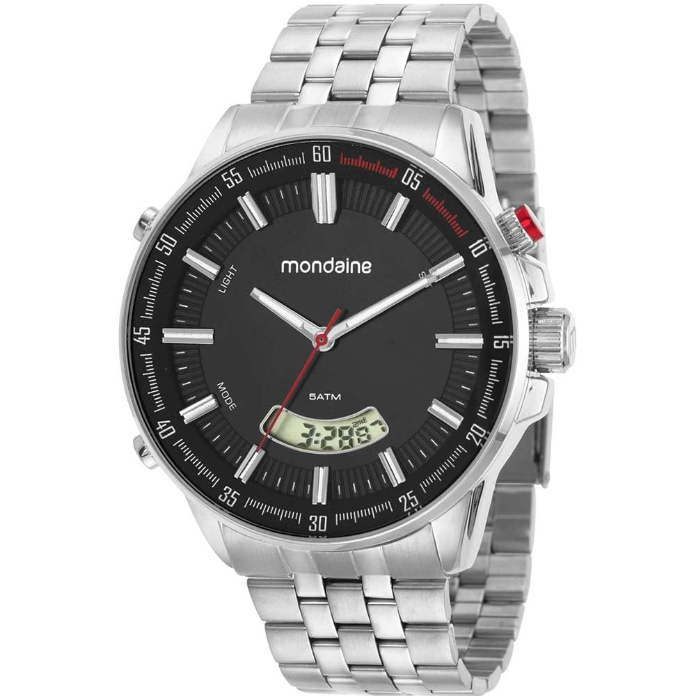 Relógio Mondaine Masculino Anadigi 32408G0MVNE2 Relógio Mondaine Masculino Anadigi 32408G0MVNE2