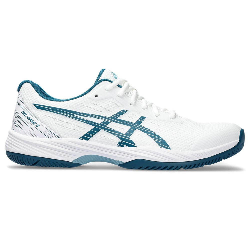 Tênis ASICS GEL-Game 9 - Masculino - Branco e Azul Tênis ASICS GEL-Game 9 - Masculino - Branco e Azul