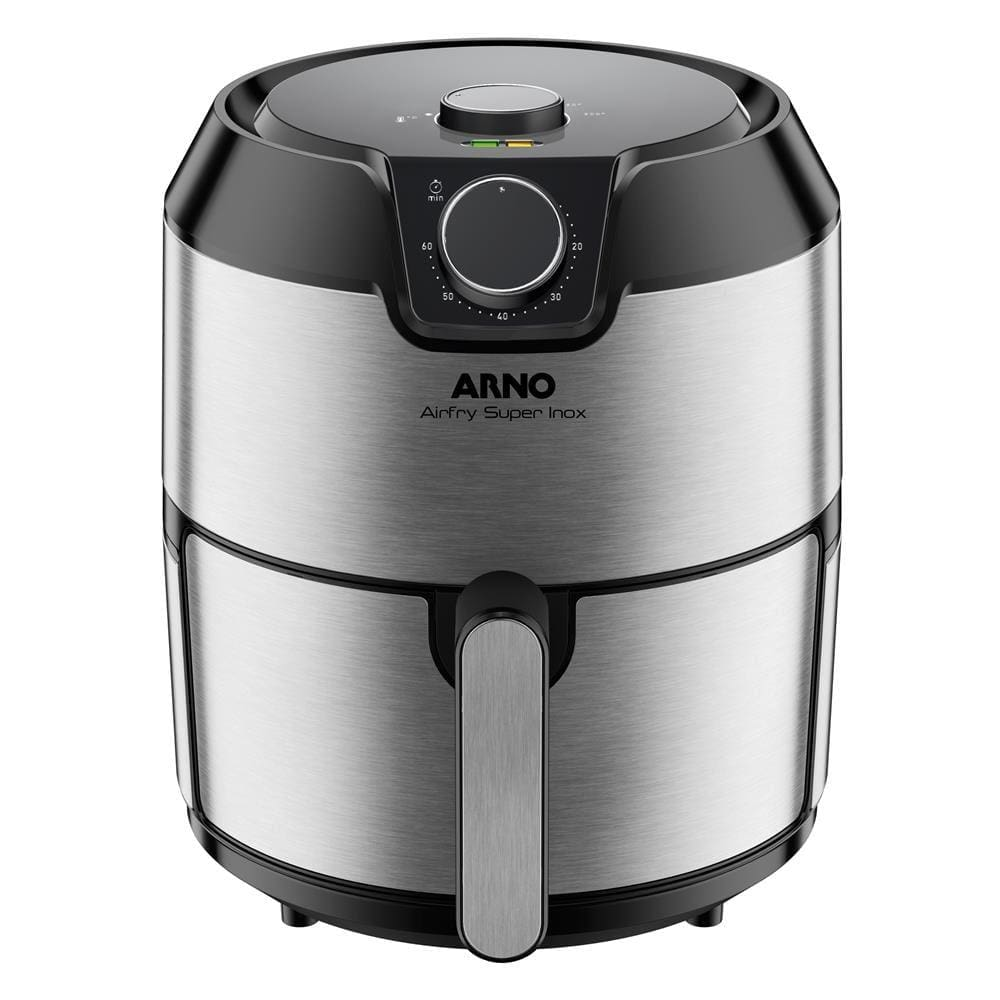 Fritadeira Elétrica sem Óleo Air Fryer Arno Super Inox IFRY 4,2L Preta e Inox - 220V