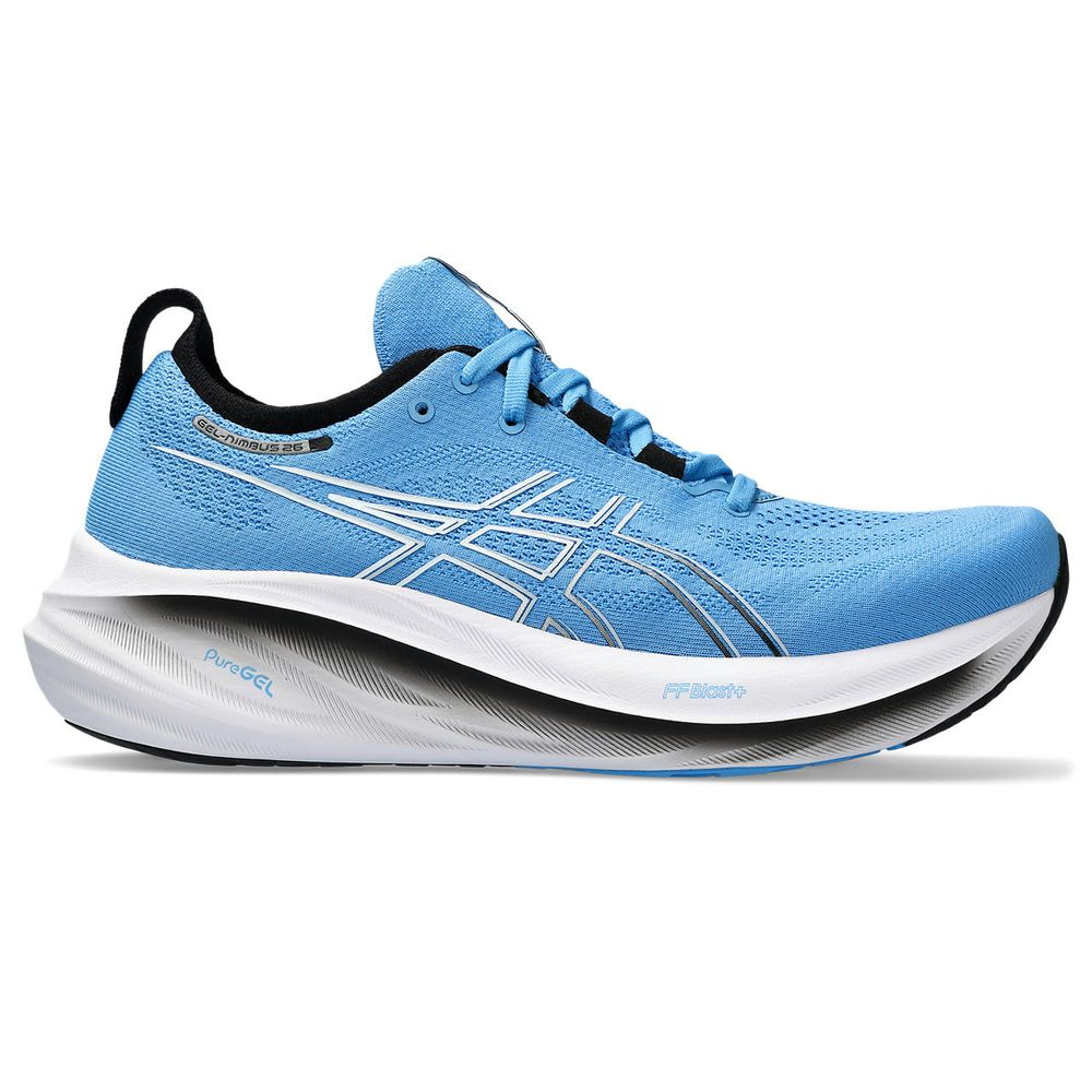 Tênis ASICS GEL-Nimbus 26 - Masculino - Azul com Branco e Preto Tênis ASICS GEL-Nimbus 26 - Masculino - Azul com Branco e Preto