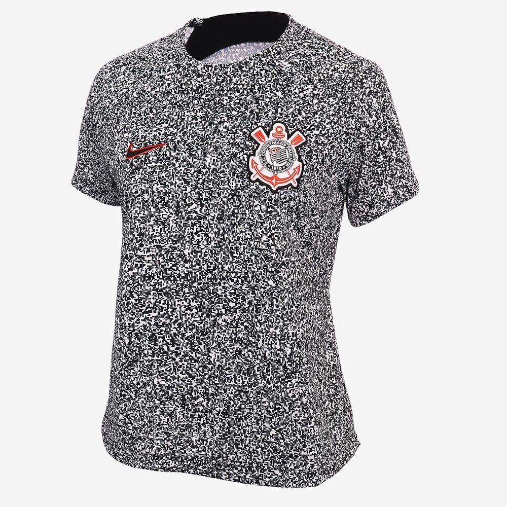 Camiseta Nike Corinthians Pré-Jogo 2024 Academy Pro Feminina Camiseta Nike Corinthians Pré-Jogo 2024 Academy Pro Feminina