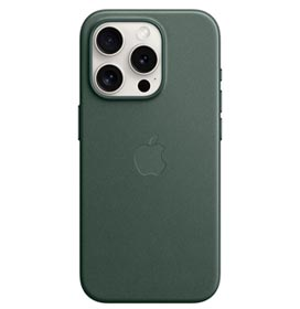 Capa para iPhone 15 Pro com MagSafe em Tecido FineWoven Verde Perene - Apple - MT4U3ZM/A