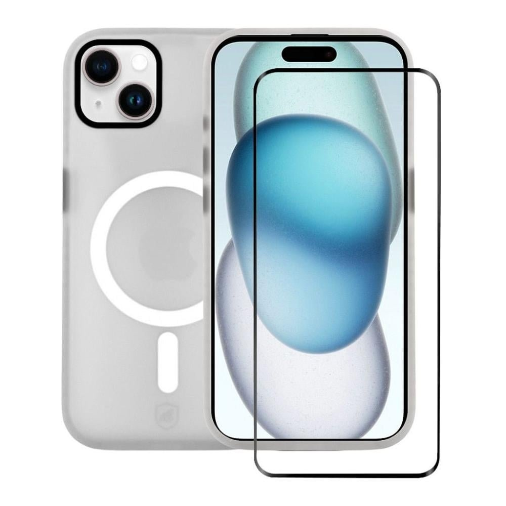 Kit Capa case capinha Magsafe Pro Transparente e Pelicula Ultra Glass para iPhone 15 - Gsh