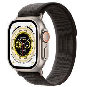 Apple Watch Ultra (GPS+Cellular 49mm) Caixa de Titânio com Pulseira Loop Trail Preta e Cinza M/G
