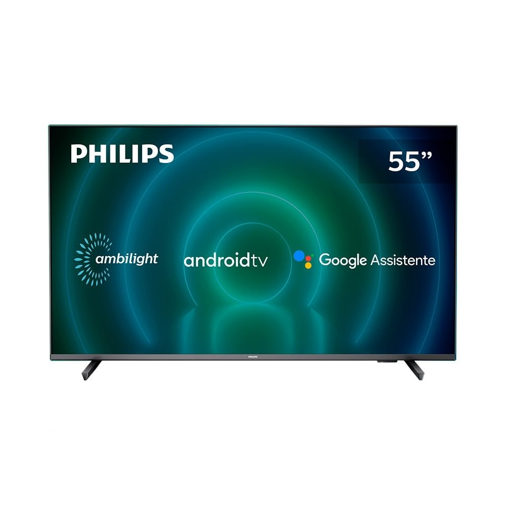 Smart TV LED 55" Philips 55PUG7906/78 4K UHD Android com Wi-Fi, 2 USB, 4 HDMI, Ambilight , Dolby Vision, Atmos, 60Hz Smart TV LED 55" Philips 55PUG7906/78 4K UHD Android com Wi-Fi, 2 USB, 4 HDMI, Ambilight , Dolby Vision, Atmos, 60Hz
