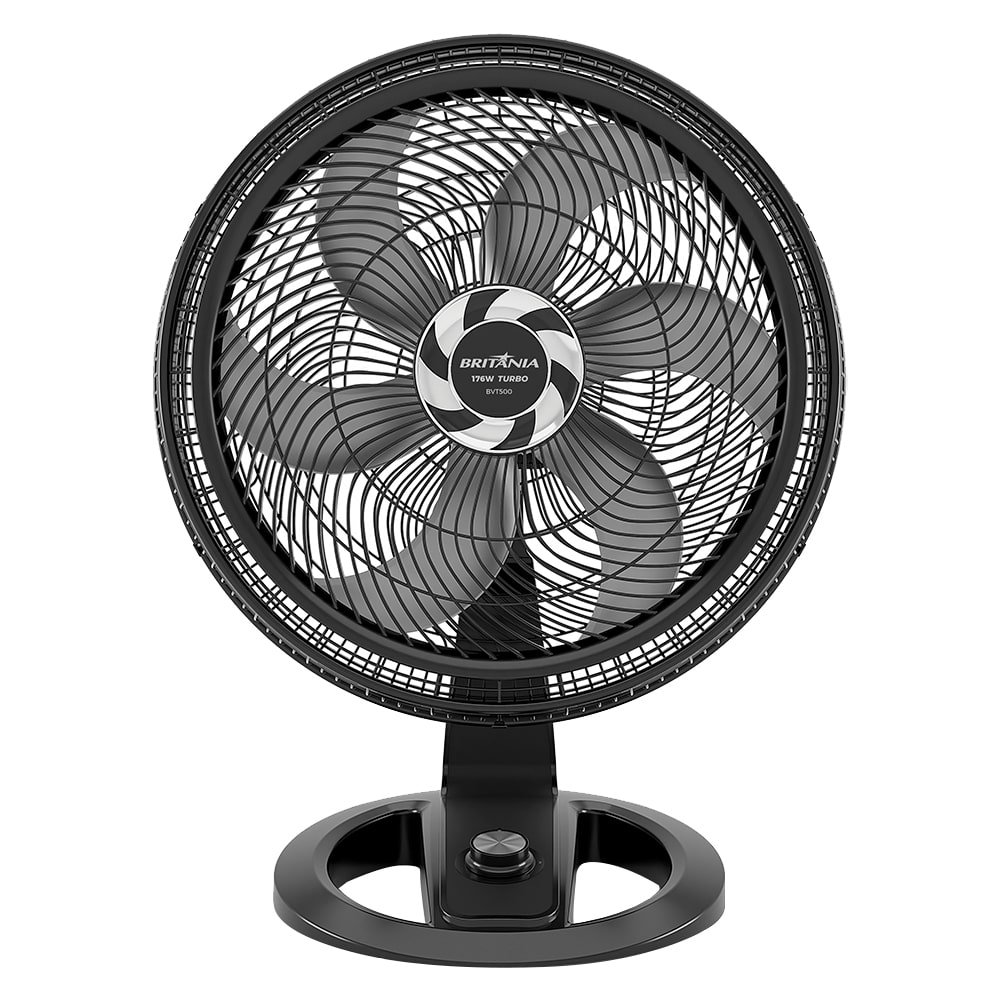 Ventilador de Mesa Britânia BVT500 Max Force 58cm | 6 Pás, 3 Velocidades, Preto