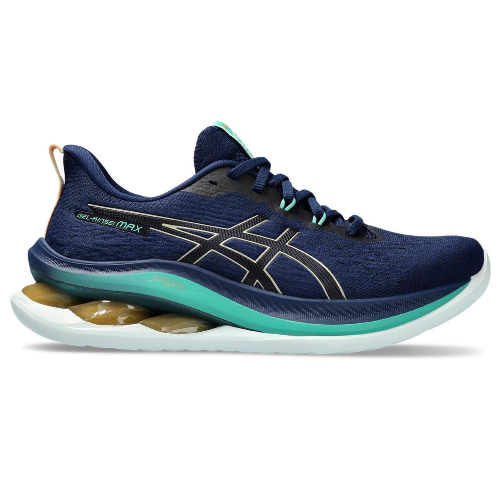 Tênis ASICS GEL-Kinsei Max - Feminino - Azul Marinho com Preto e Verde Tênis ASICS GEL-Kinsei Max - Feminino - Azul Marinho com Preto e Verde