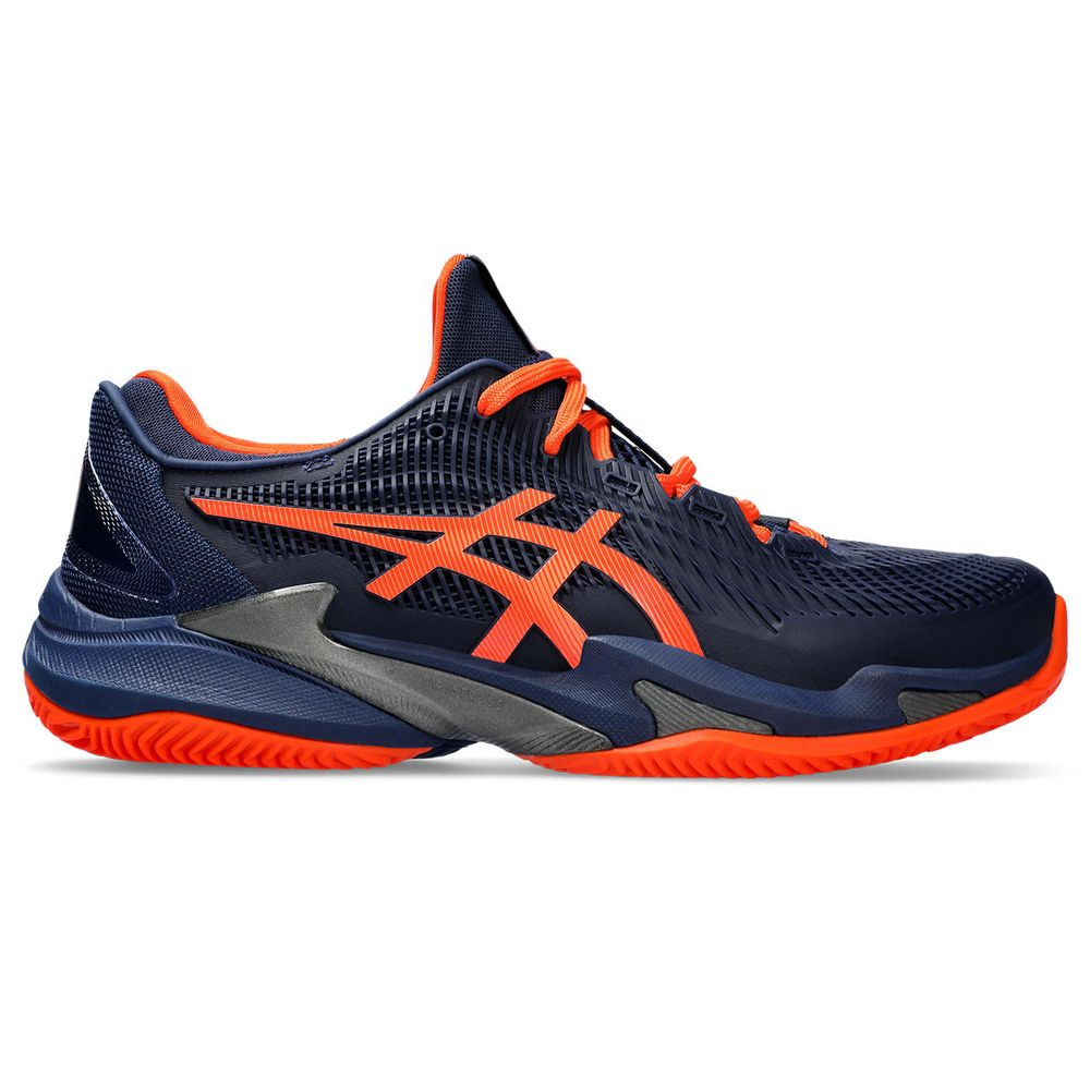 Tênis ASICS Court FF 3 Clay - Masculino - Azul Marinho e Laranja Tênis ASICS Court FF 3 Clay - Masculino - Azul Marinho e Laranja
