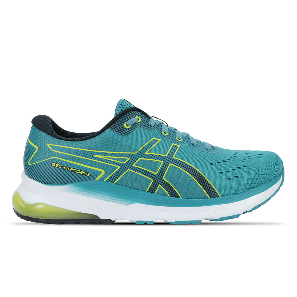 Tênis ASICS GEL-Shinobi 2 - Masculino - Turquesa com Branco e Amarelo Tênis ASICS GEL-Shinobi 2 - Masculino - Turquesa com Branco e Amarelo