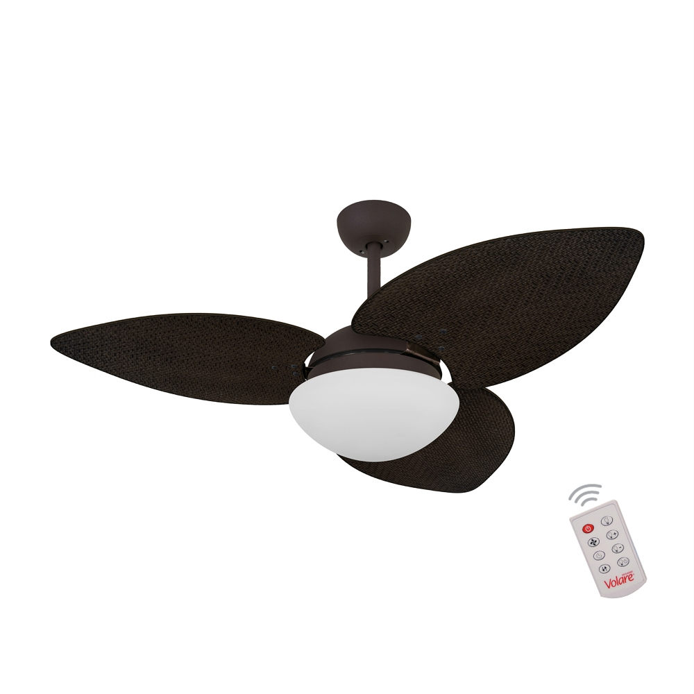Ventilador de Teto Kovalski Marrom Texturizado 3 Pás Palmae Tabaco 220V com Controle Ventilador de Teto Kovalski Marrom Texturizado 3 Pás Palmae Tabaco 220V com Controle