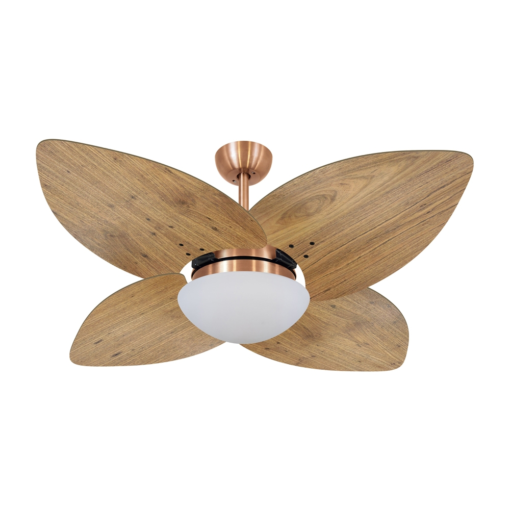 Ventilador de Teto Kovalski Cobre 4 Pás Rádica Freijó 127V Ventilador de Teto Kovalski Cobre 4 Pás Rádica Freijó 127V