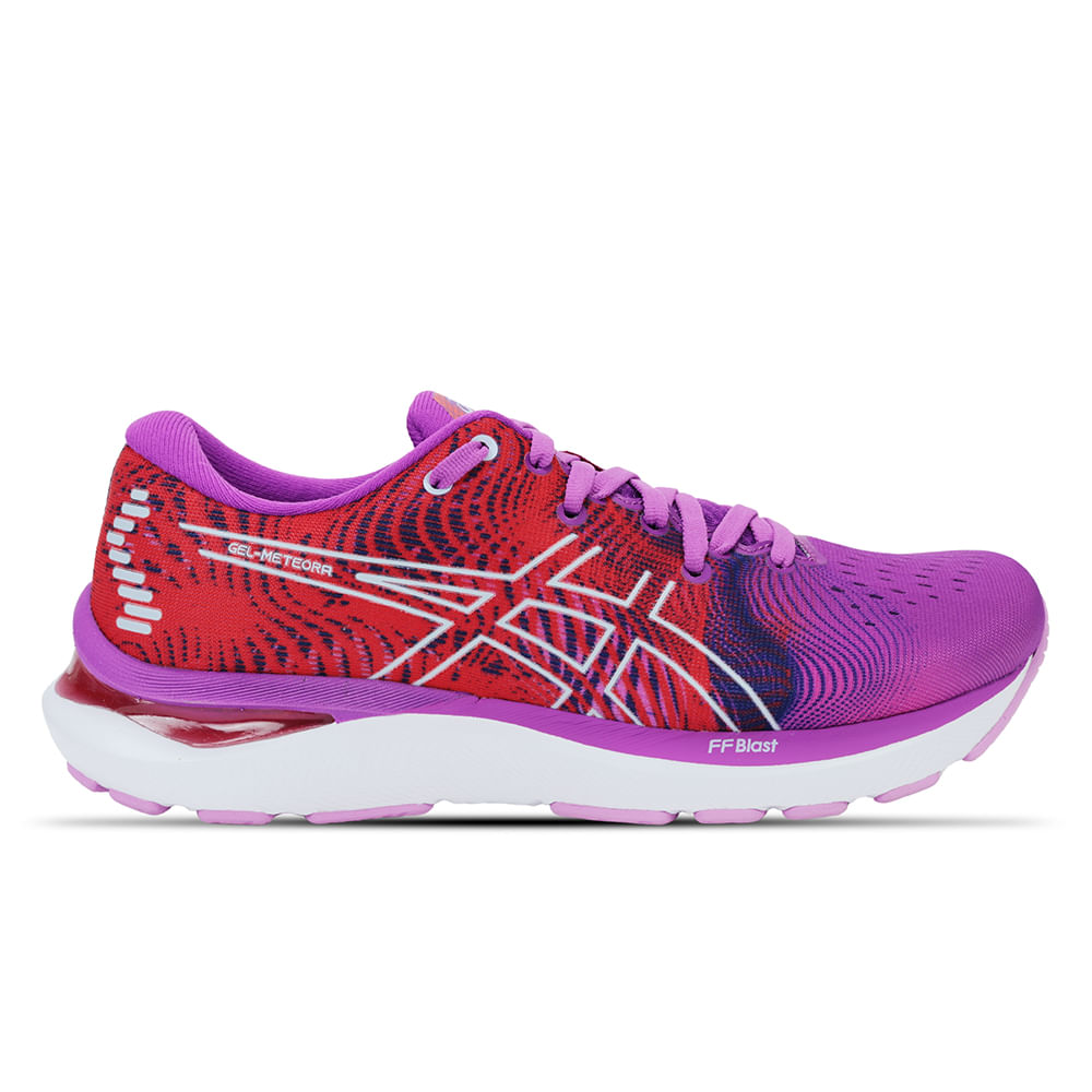 Tênis ASICS GEL-Meteora - Feminino - Rosa com Vermelho e Branco Tênis ASICS GEL-Meteora - Feminino - Rosa com Vermelho e Branco