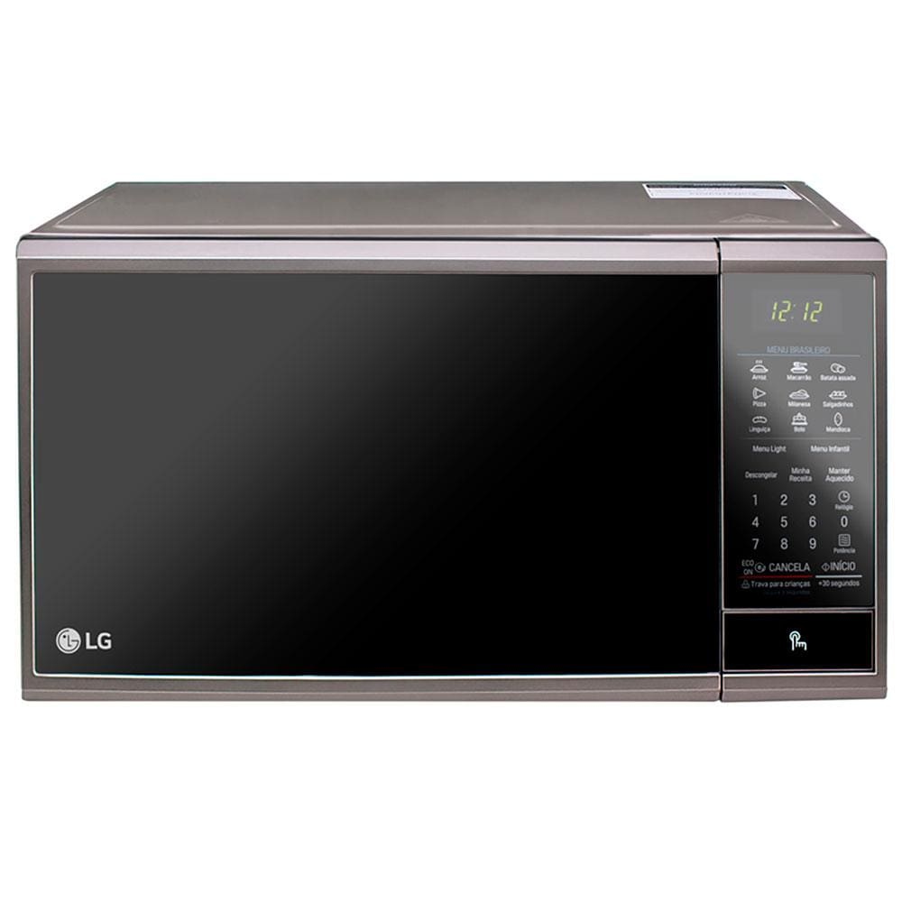 Forno de Micro-ondas LG MS3095 Prata com função Limpa fácil e Descongelamento uniforme - 30 litros - 110V Forno de Micro-ondas LG MS3095 Prata com função Limpa fácil e Descongelamento uniforme - 30 litros - 110V