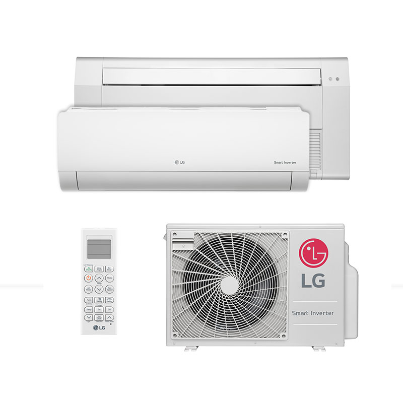 Ar condicionado Multi Bi Split Inverter LG Hw Cassete 1 via 18.000 Btus (1 Evap Hw 9.000 e 1 Evap Cassete 12.000) Quente/frio 220V Monofásico