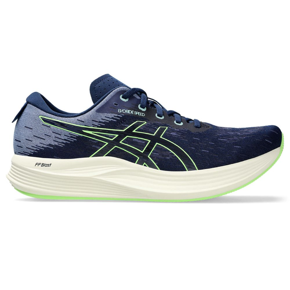 Tênis ASICS Evoride Speed 2 - Masculino - Azul Marinho e Verde com Branco Tênis ASICS Evoride Speed 2 - Masculino - Azul Marinho e Verde com Branco